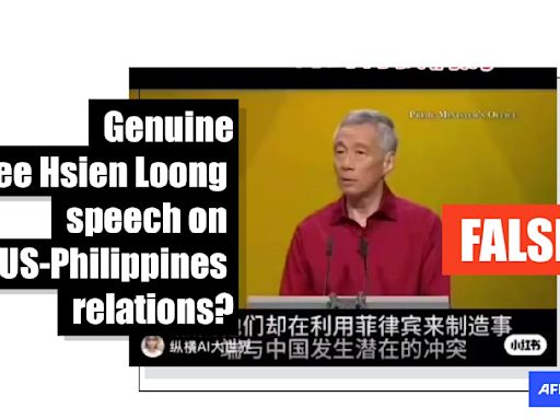 Video of ex-Singapore PM 'cautioning US-Taiwan ties' is doctored