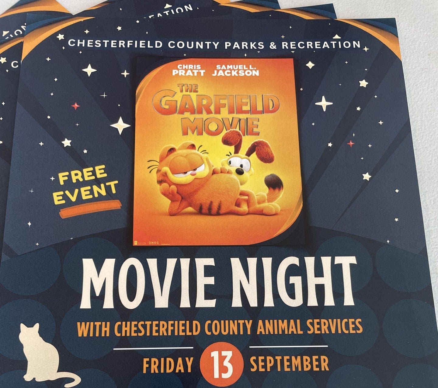 Chesterfield: Watch "The Garfield Movie" for free, bounce houses, food trucks, giveaways