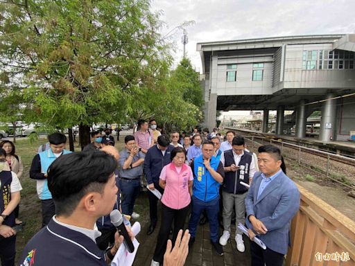 藍委考察沙鹿車站 要求中央1個月內匯集海線高架評估意見