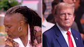 Whoopi Goldberg pretends to spit on 'The View' set after breaking vow to not say Trump's name