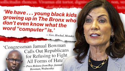 The week in whoppers: Kathy Hochul reveals her racial bias, Rep. Jamaal Bowman gaslights on Jewish history and more