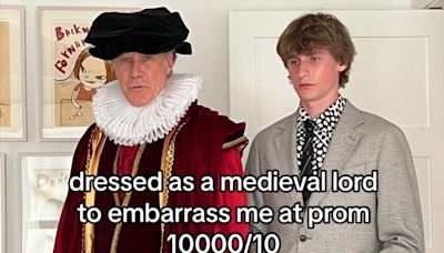 Will Ferrell dressed up as a medieval lord to embarrass his son and the internet loves it