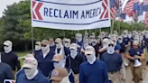 Chilling footage shows white supremacist group Patriot Front marching through DC