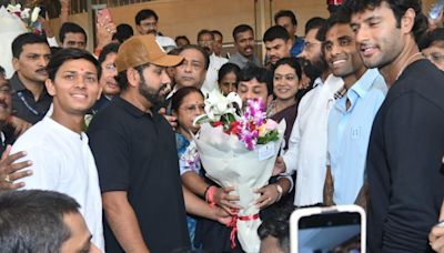 Rohit Sharma and 3 players felicitated in Vidhan Bhavan for T20 World Cup win