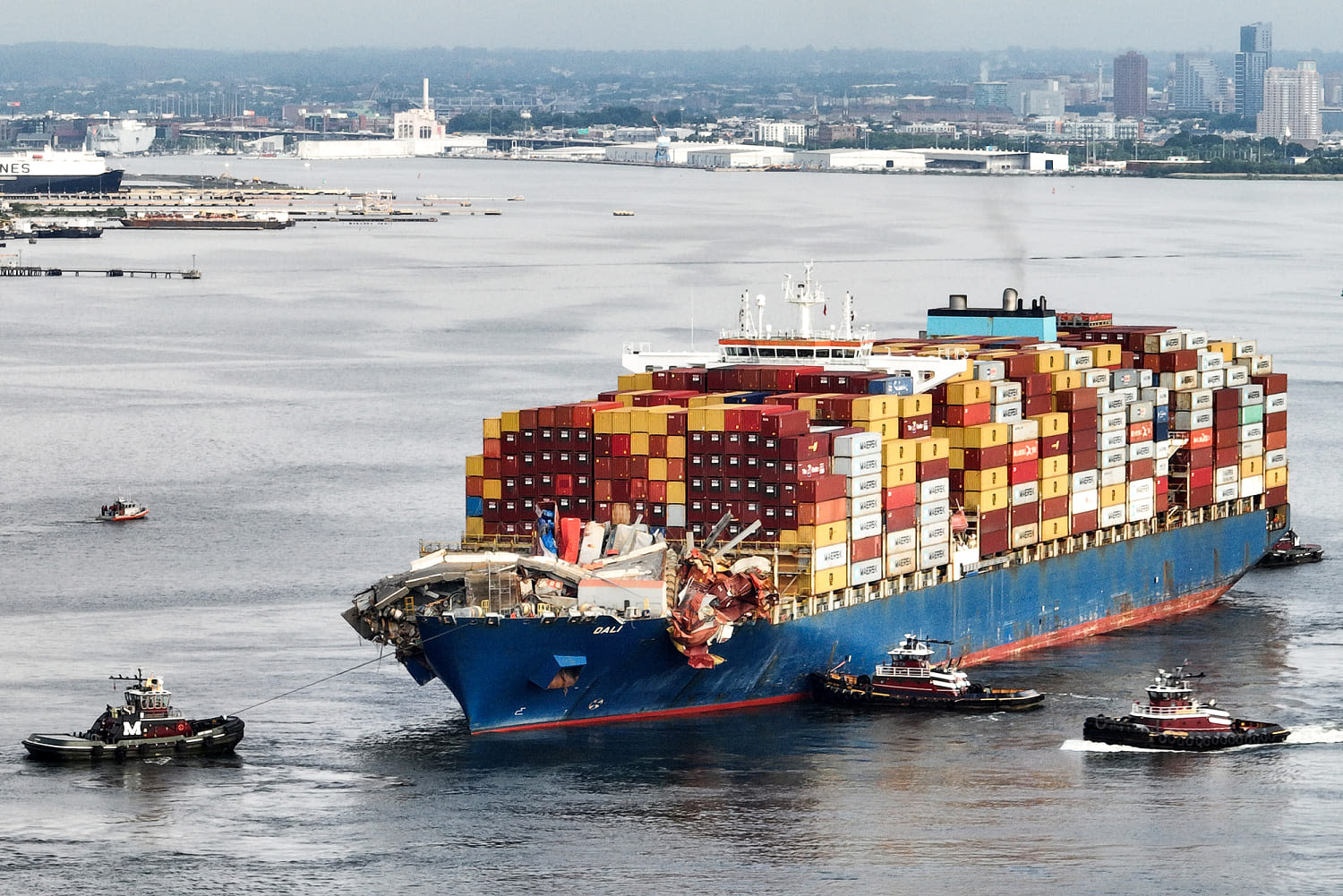 Container ship removed 8 weeks after Francis Scott Key Bridge crash in Baltimore