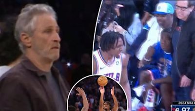 Tyrese Maxey wrecked Knicks’ celebrity row: Tracy Morgan middle finger, ‘seething’ Ben Stiller and a Jon Stewart meme