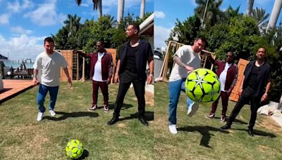 El particular encuentro de Messi con Will Smith que causó furor: “Pateando con los chicos”