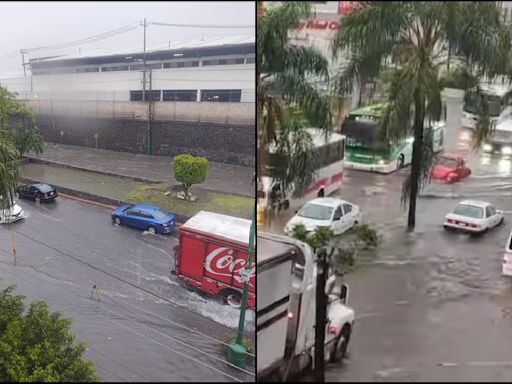 Morelos amanece con inundaciones en avenidas principales