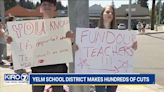 Yelm students stage walkout after 120 teachers get layoff notices