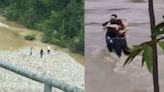 Dramáticas imágenes: El último abrazo de tres amigos antes de morir ahogados [VIDEO]