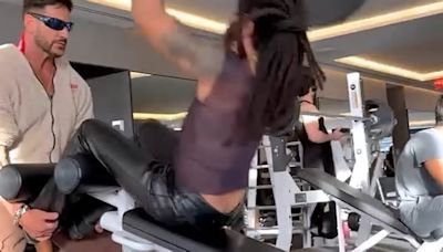 Lenny Kravitz, 59, explains the reason why he wears leather pants and boots during gym workouts