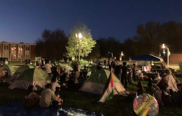 Pro-Palestinian encampment set up at Binghamton University