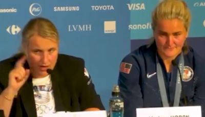 Emma Hayes makes Team USA captain cry after leading them to Olympic gold