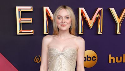 Dakota Fanning's Gold Emmys Gown Looks Like a Fizzy Glass of Champagne