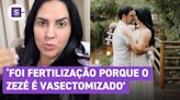 Graciele Lacerda explica como engravidou de Zezé Di Camargo: 'Tentei seis vezes, essa foi a sétima'