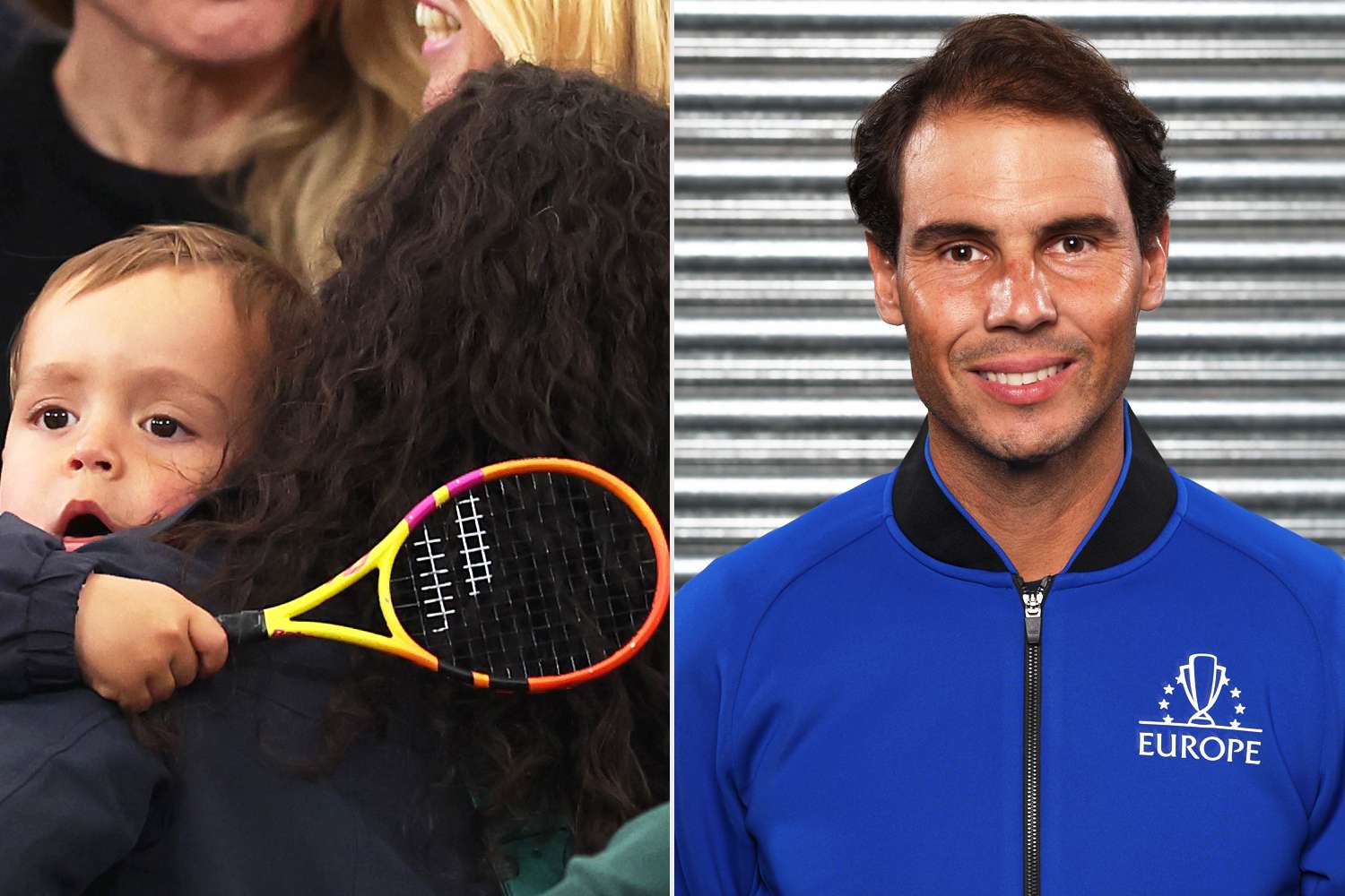 Rafael Nadal’s Son Watches Dad at the 2024 French Open — and He Has His Own Mini Tennis Racket!