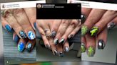 Timberwolves nail art highlights fan pride