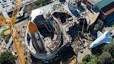 Space shuttle Endeavour soaring into place at final museum home