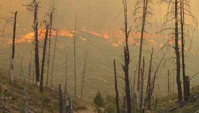 Falls fire destroys buildings in eastern Oregon; 10 other large wildfires burn throughout the state