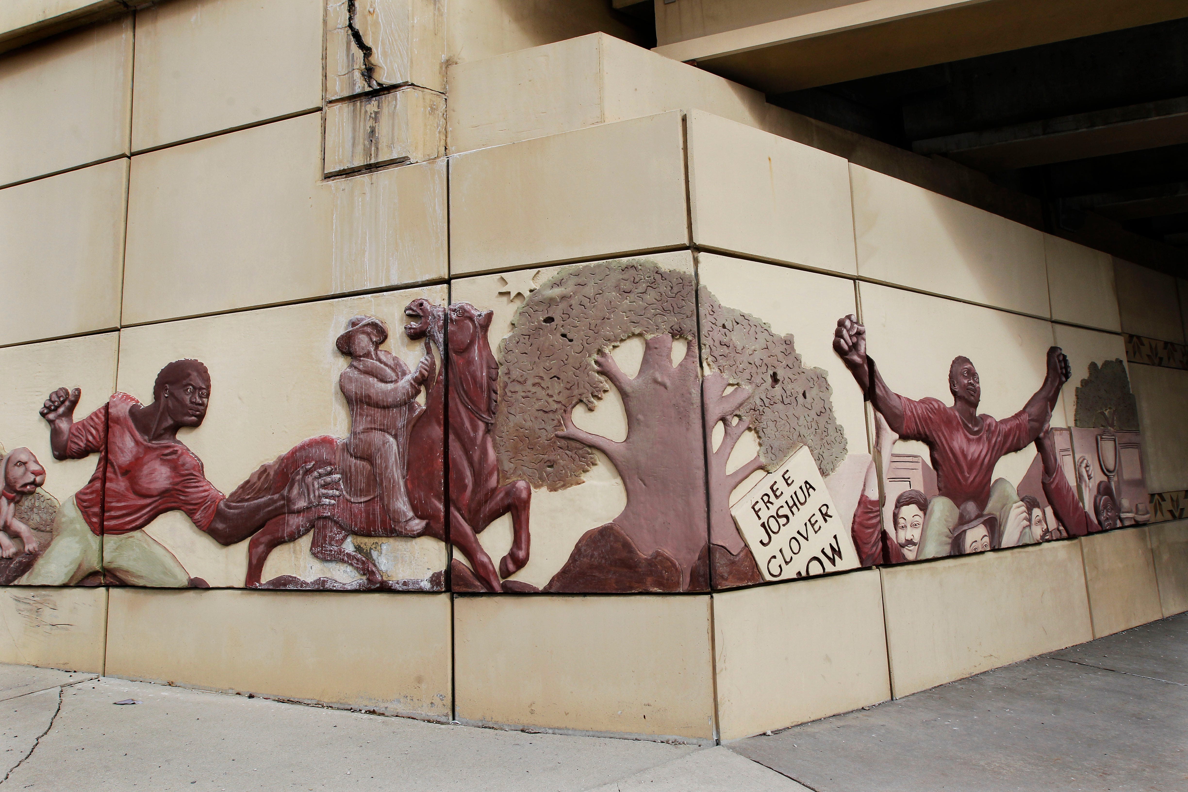 The Joshua Glover plaque and mural mark a key part of Milwaukee's history