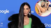 Demi Moore, 60, Stuns in Leopard-Print Bikini While Lounging With Dog Pilaf at the Beach: Photo