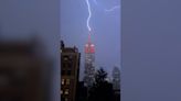 Moment lightning strikes Empire State Building captured in dramatic video