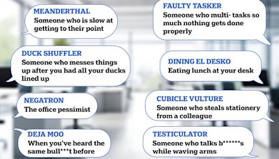 Are you the office testiculator? Study reveals bizarre new jargon