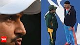 Watch: Harbhajan Singh, Kamran Akmal come face to face in India vs Pakistan game after row over comment on Sikhs | Cricket News - Times of India