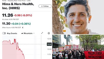 Hims and Hers loses $210 million in stock value after CEO says he is ‘eager’ to hire anti-Israel protesters