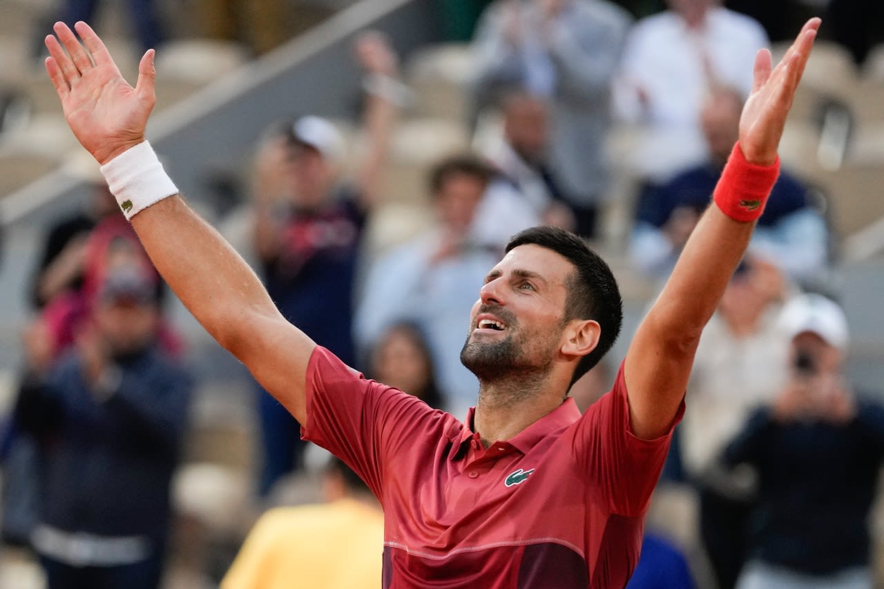 Novak Djokovic wins his record 370th Slam match but isn’t sure he can continue at the French Open