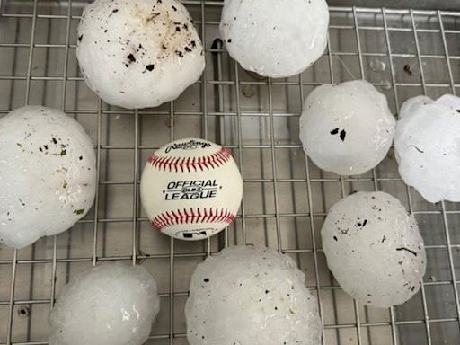 13,000 without power in San Marcos, baseball-size hail hits Central Texas