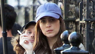 Dakota Johnson pictured on set as she spends time apart from Chris Martin in NY