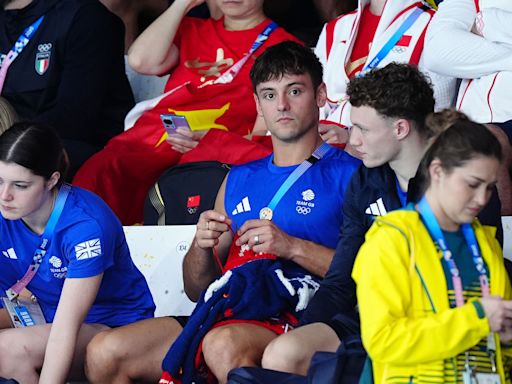 Tom Daley knitting again as he watches diving teammates win first Team GB medal