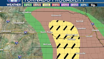 LIVE: National Weather Service issues Tornado Watch for nine counties in south Central Nebraska