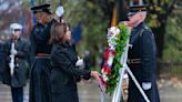 Veterans 'best of America,' VP Harris says in laying wreath