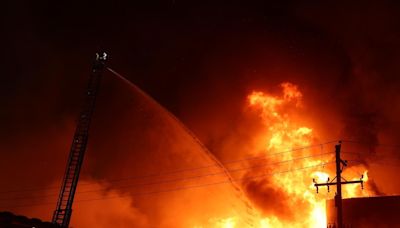 Huge warehouse blaze in York under control - firefighters now putting out hot spots