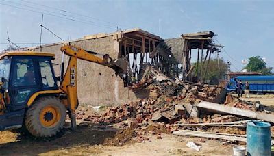 ‘Illegal’ house of Rajasthan paper leak accused demolished in Churu