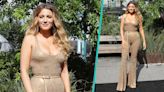 Blake Lively Turns Heads In Glittering Gold Jumpsuit At Michael Kors' New York Fashion Week Show
