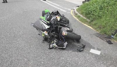 長沙灣大埔道私家車與電單車相撞5傷