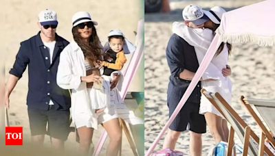 Priyanka Chopra and Nick Jonas spend mushy moments at the beach with Malti Marie, PICS go VIRAL | Hindi Movie News - Times of India