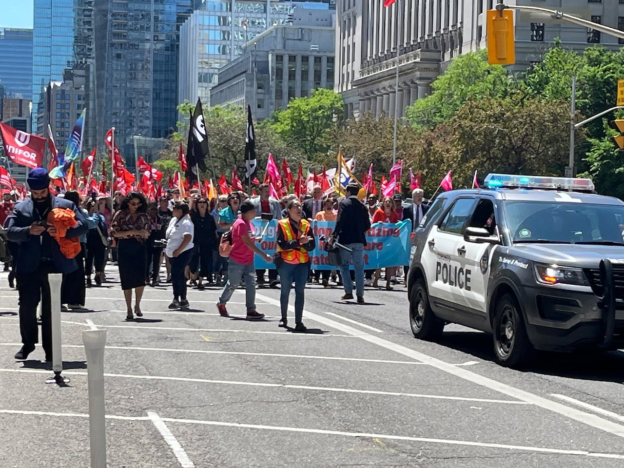 Thousands march on Queen's Park against health care privatization