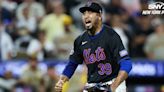 Edwin Diaz, Carlos Mendoza and Sean Manaea following Mets 2-1 win over Padres