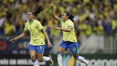 Marta marca dois e Brasil goleia a Jamaica em amistoso de preparação para os Jogos de Paris-24