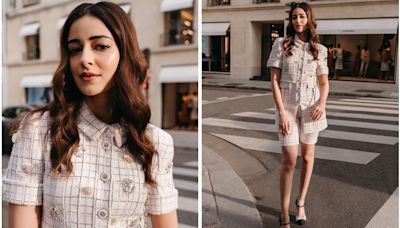 Ananya Panday Turns Real-Life Bae In A Tweed Co-Ord Set For The Chanel Paris Fashion Week 2024 Show