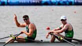 Bronze for Ireland: Philip Doyle and Daire Lynch run out of water in men’s double sculls rowing final