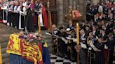 Powerful photos show the royal family paying their final respects to the Queen at her funeral