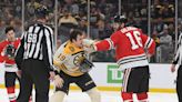 Watch Bruins' John Beecher engage Jason Dickinson in first ever NHL fight