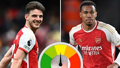 Arsenal ratings: Rice at mesmerising best but Saliba saves Gabriel's blushes