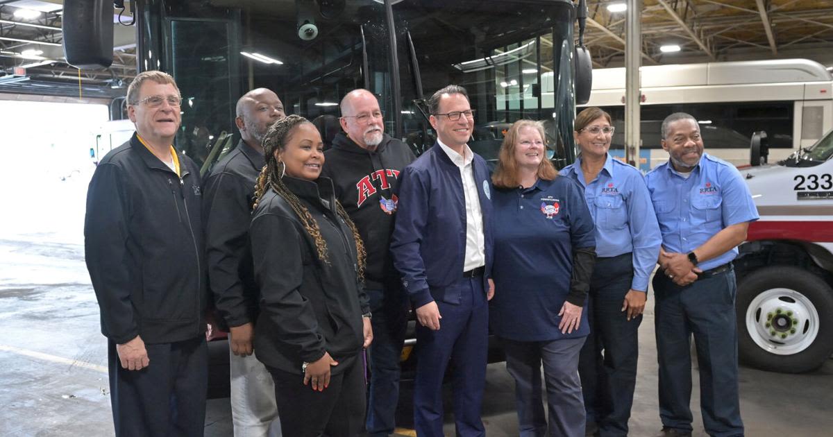 Shapiro touts state budget adding bus service during visit to Red Rose Transit