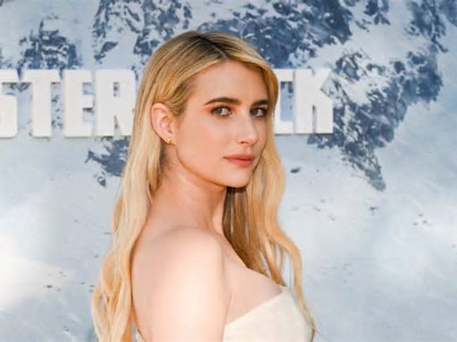 Emma Roberts Goes Strapless in Draped Linen Dress at Montblanc's 100 Years of Meiserstuck Celebration